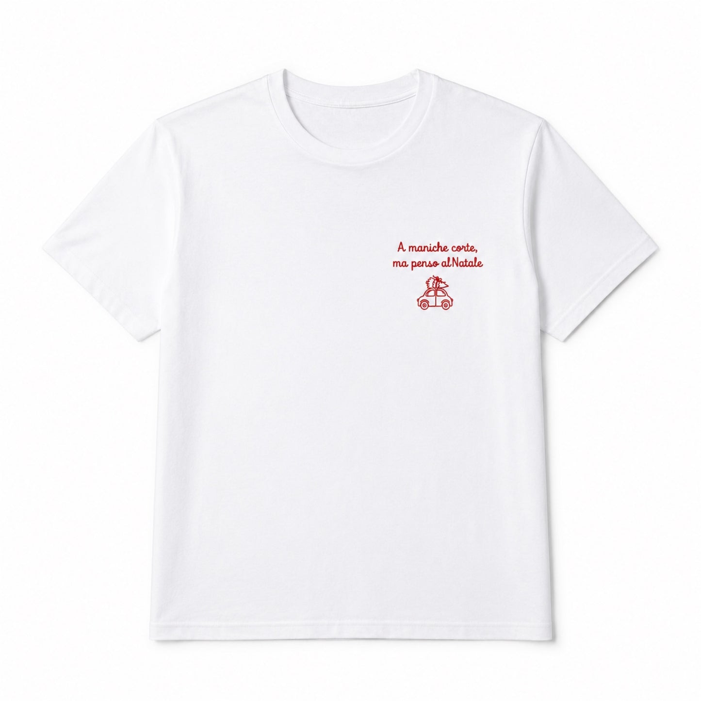 T-shirt "A maniche corte, ma penso al Natale"