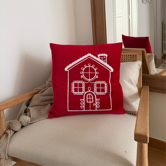 Copricuscino "Casetta di Pan di Zenzero"