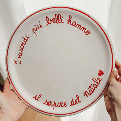 Piatto da portata "I ricordi più belli hanno il sapore del Natale"