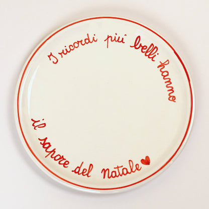 Piatto da portata "I ricordi più belli hanno il sapore del Natale"