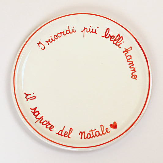 Piatto da portata "I ricordi più belli hanno il sapore del Natale"
