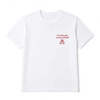 T-shirt "A maniche corte, ma penso al Natale"